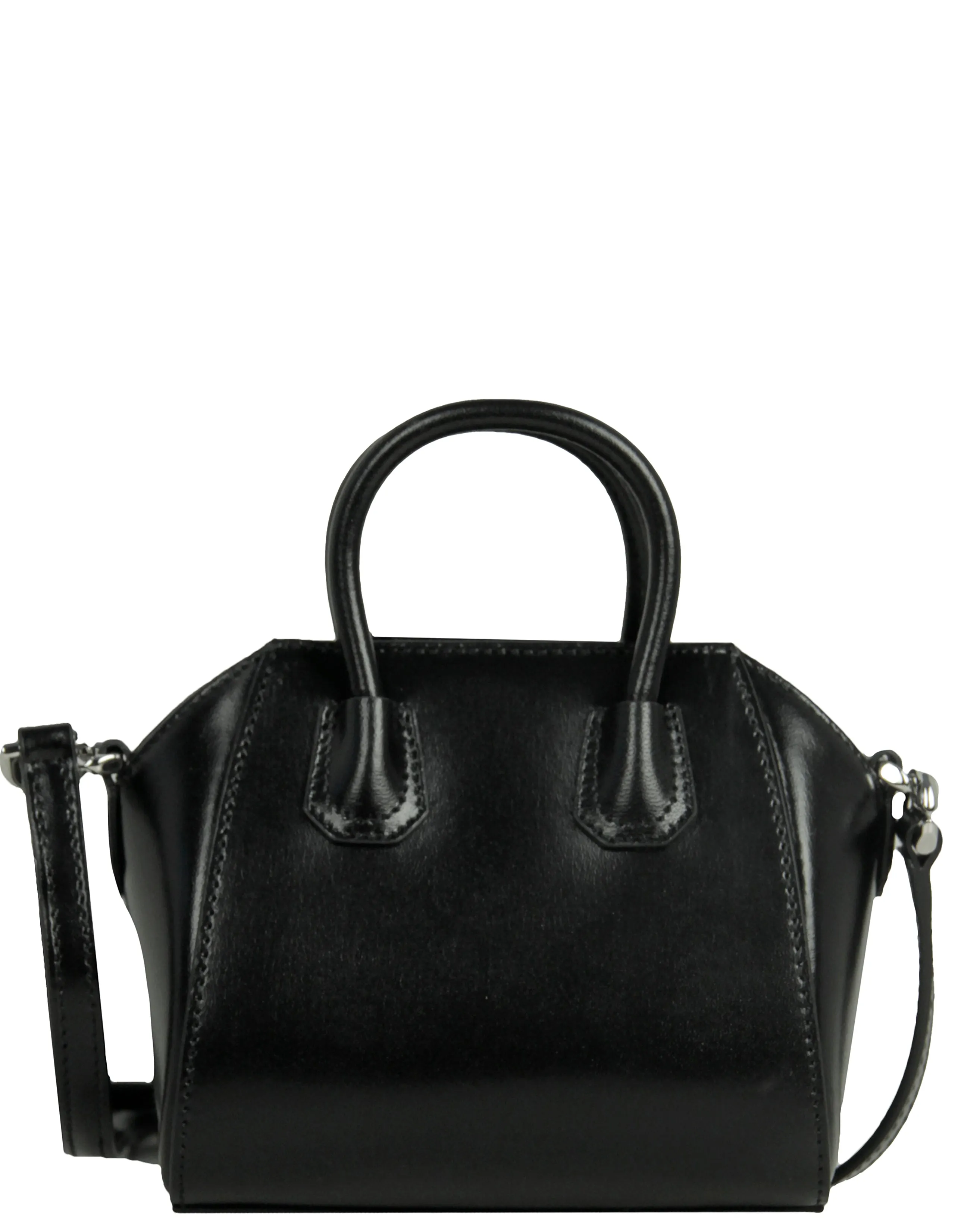 Givenchy Black Shiny Lord Calfskin Leather Micro Antigona Bag