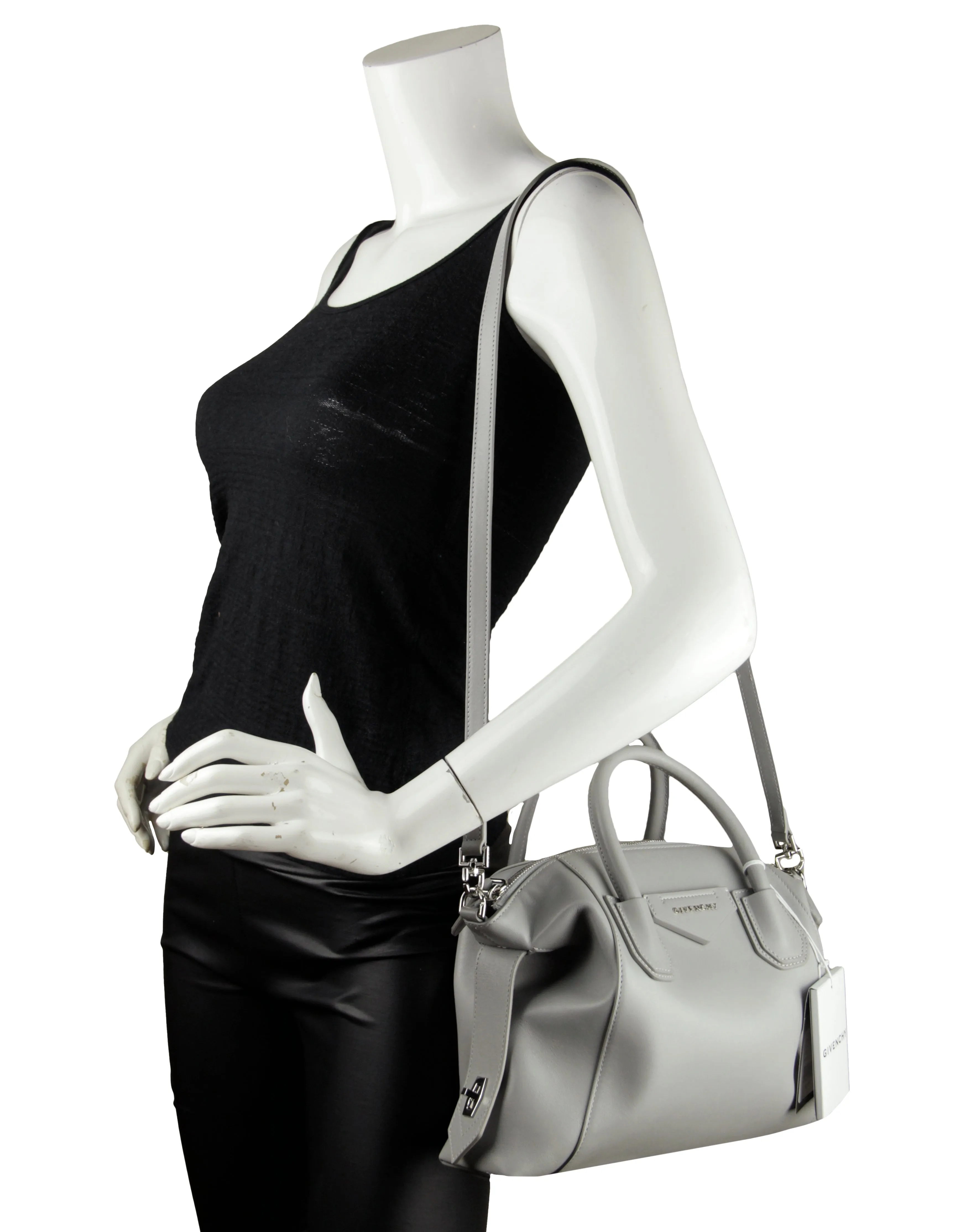 Givenchy Cloud Grey Calfskin Small Soft Antigona Bag