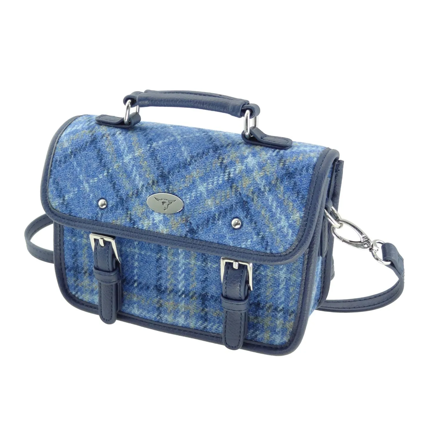 Glen Appin Harris Tweed Mini Satchel Bag Bervie