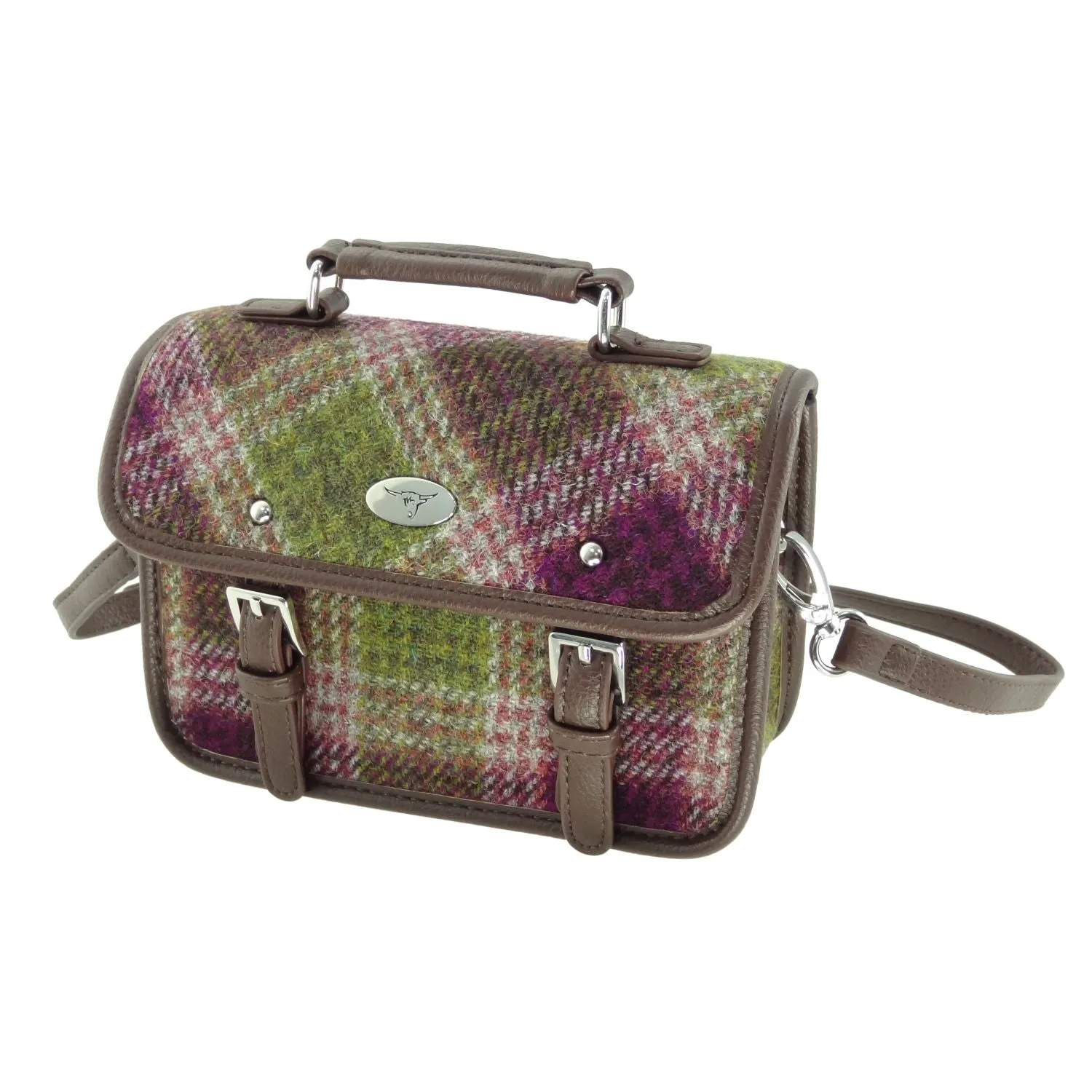 Glen Appin Harris Tweed Mini Satchel Bag Bervie