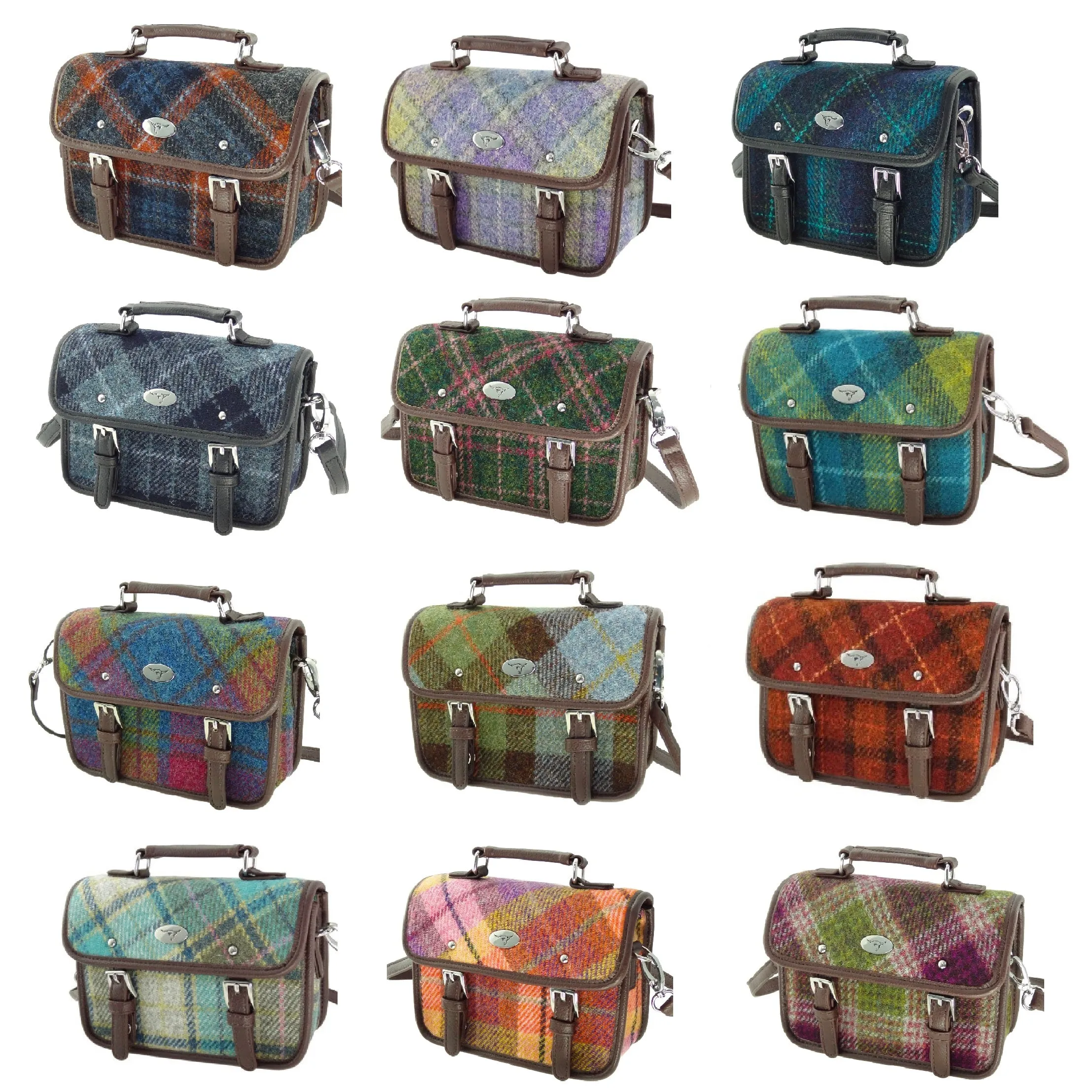 Glen Appin Harris Tweed Mini Satchel Bag Bervie
