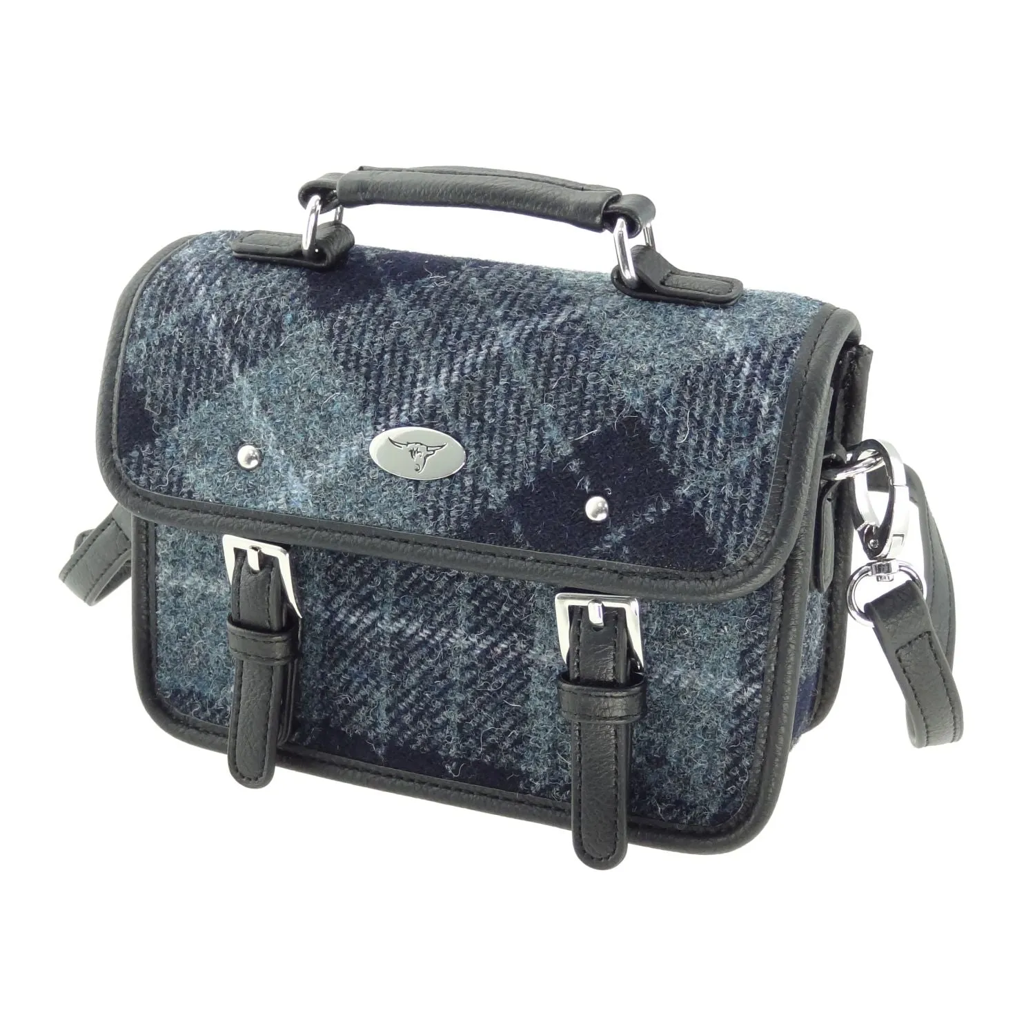 Glen Appin Harris Tweed Mini Satchel Bag Bervie