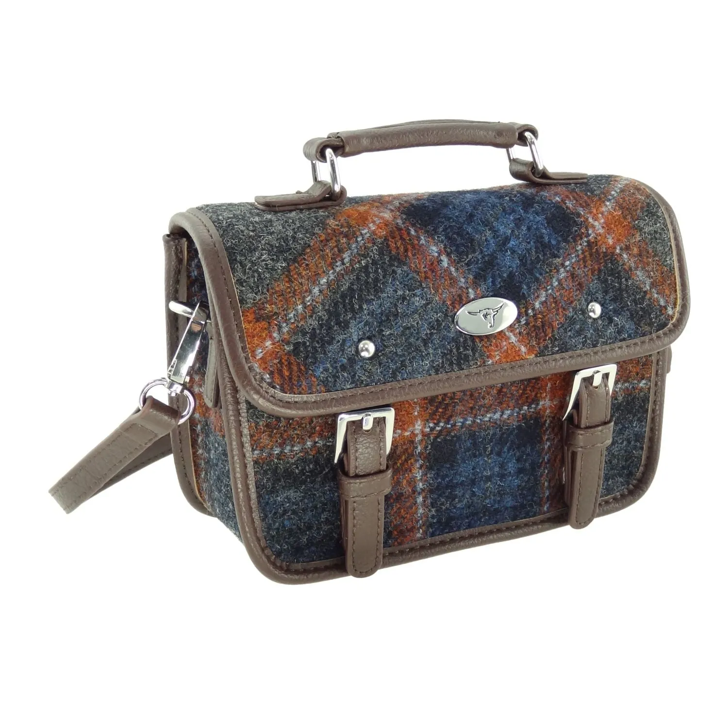 Glen Appin Harris Tweed Mini Satchel Bag Bervie