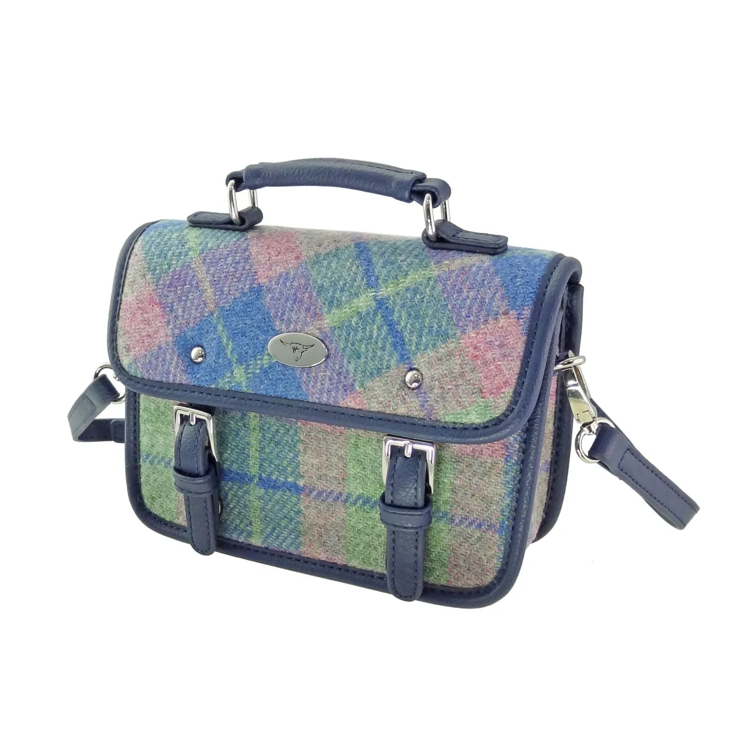 Glen Appin Harris Tweed Mini Satchel Bag Bervie