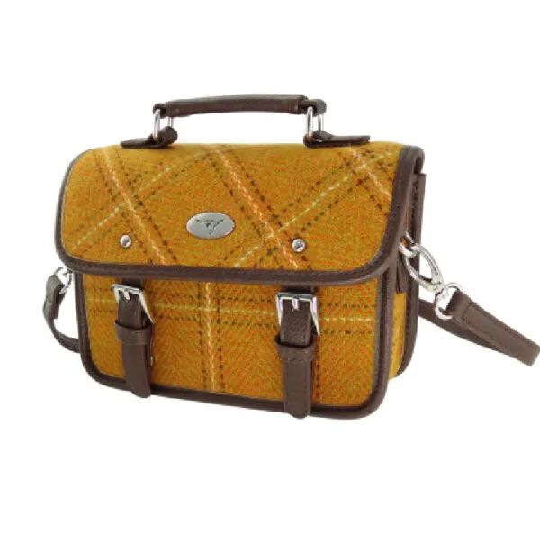 Glen Appin Harris Tweed Mini Satchel Bag Bervie