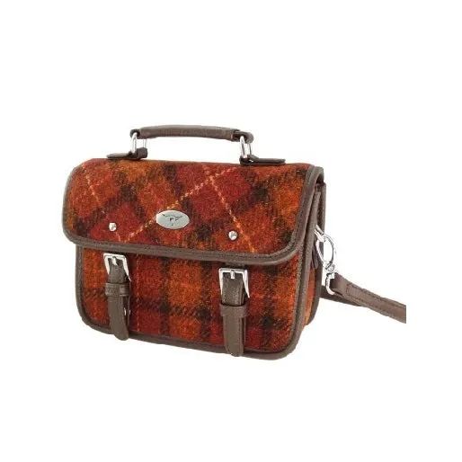 Glen Appin Harris Tweed Mini Satchel Bag Bervie