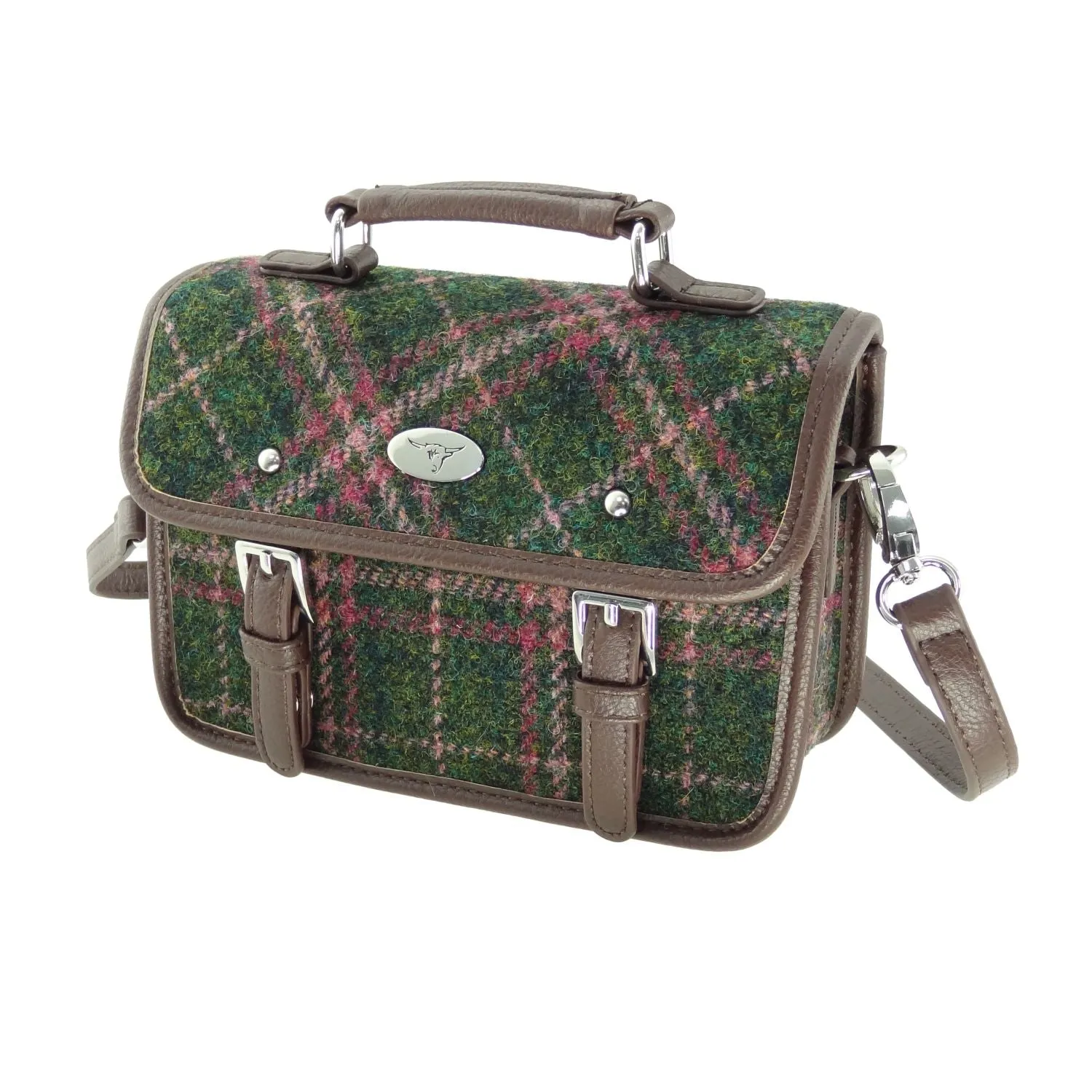 Glen Appin Harris Tweed Mini Satchel Bag Bervie