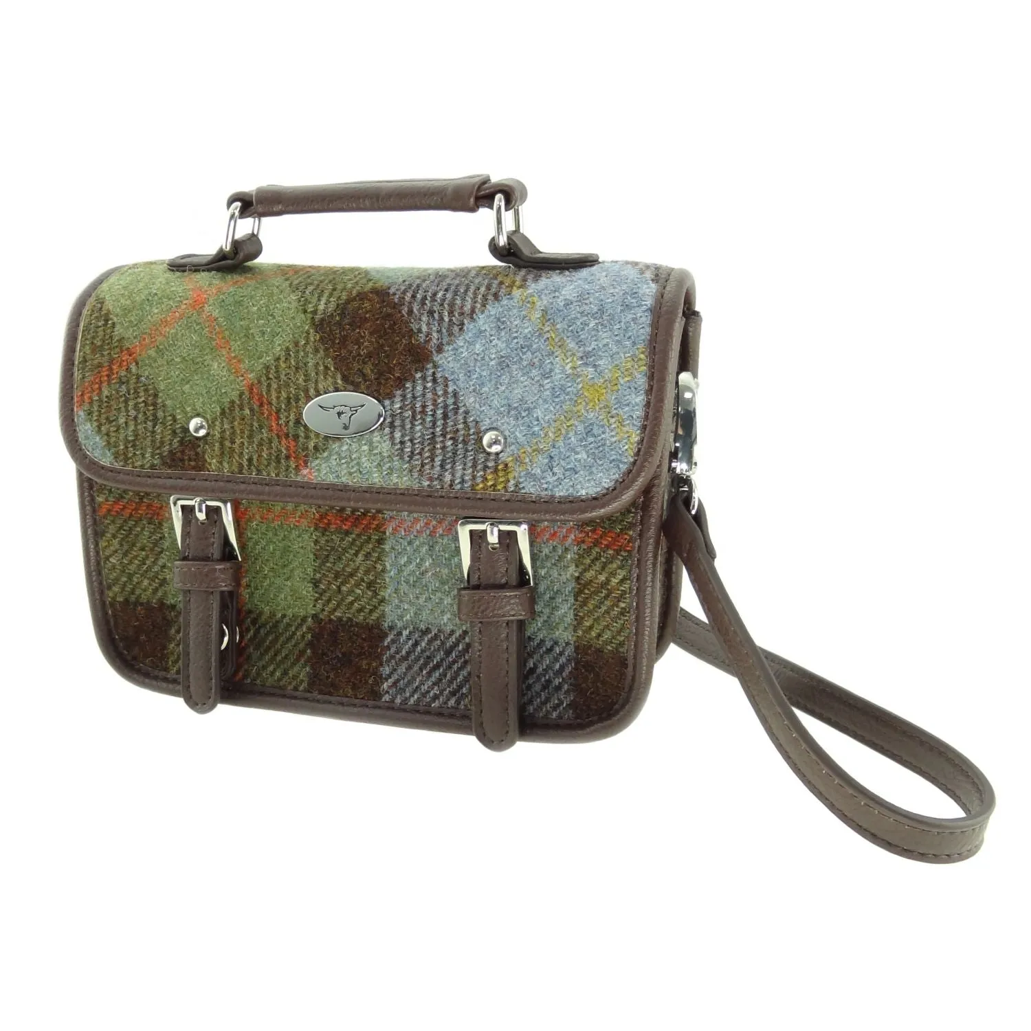 Glen Appin Harris Tweed Mini Satchel Bag Bervie