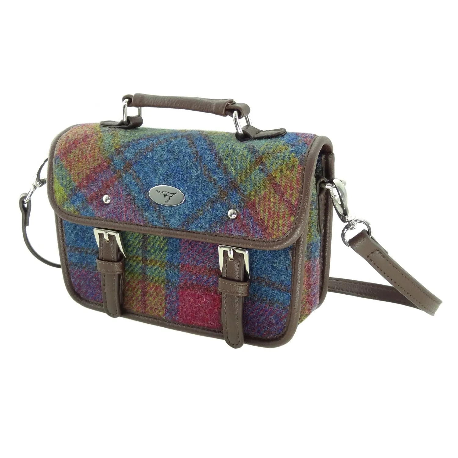 Glen Appin Harris Tweed Mini Satchel Bag Bervie