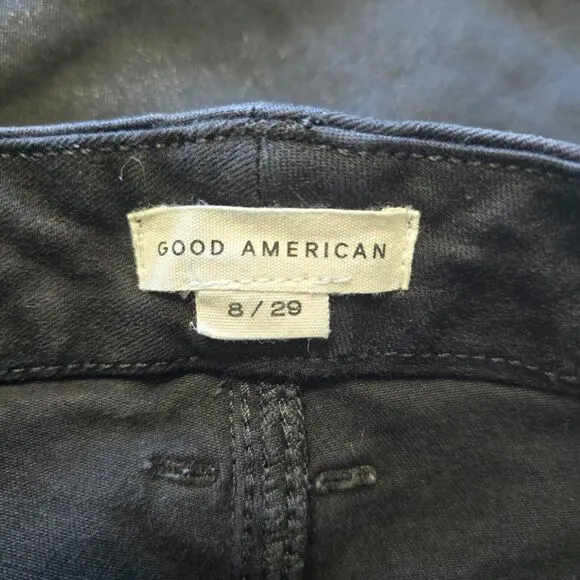 Good American Petite GP001ST Black001 Women Size 8/29 Skinny Jeans