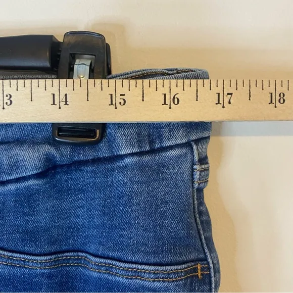 Good American Skinny High Rise Pull On Classic Blue Denim Jeans Size 5 2XL