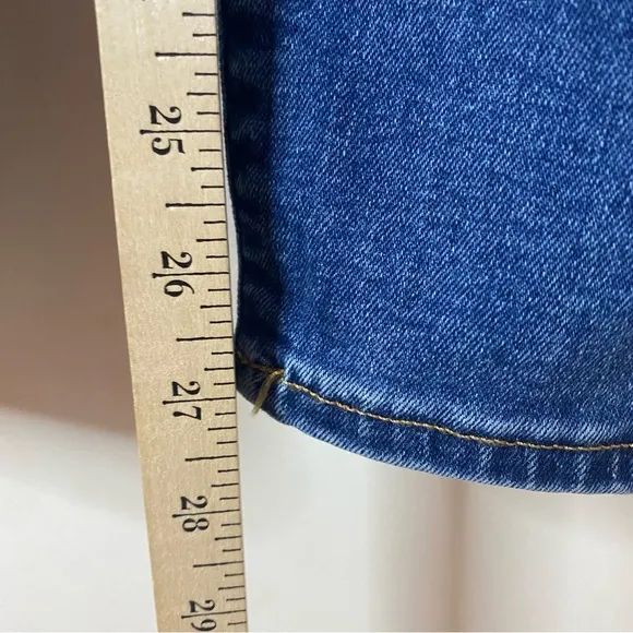 Good American Skinny High Rise Pull On Classic Blue Denim Jeans Size 5 2XL