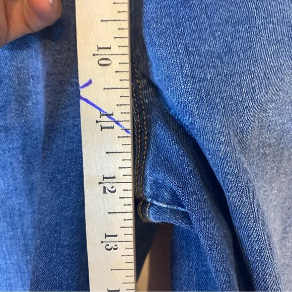 Good American Skinny High Rise Pull On Classic Blue Denim Jeans Size 5 2XL
