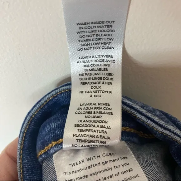 Good American Skinny High Rise Pull On Classic Blue Denim Jeans Size 5 2XL