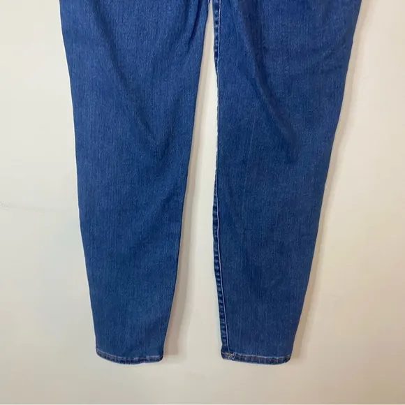 Good American Skinny High Rise Pull On Classic Blue Denim Jeans Size 5 2XL