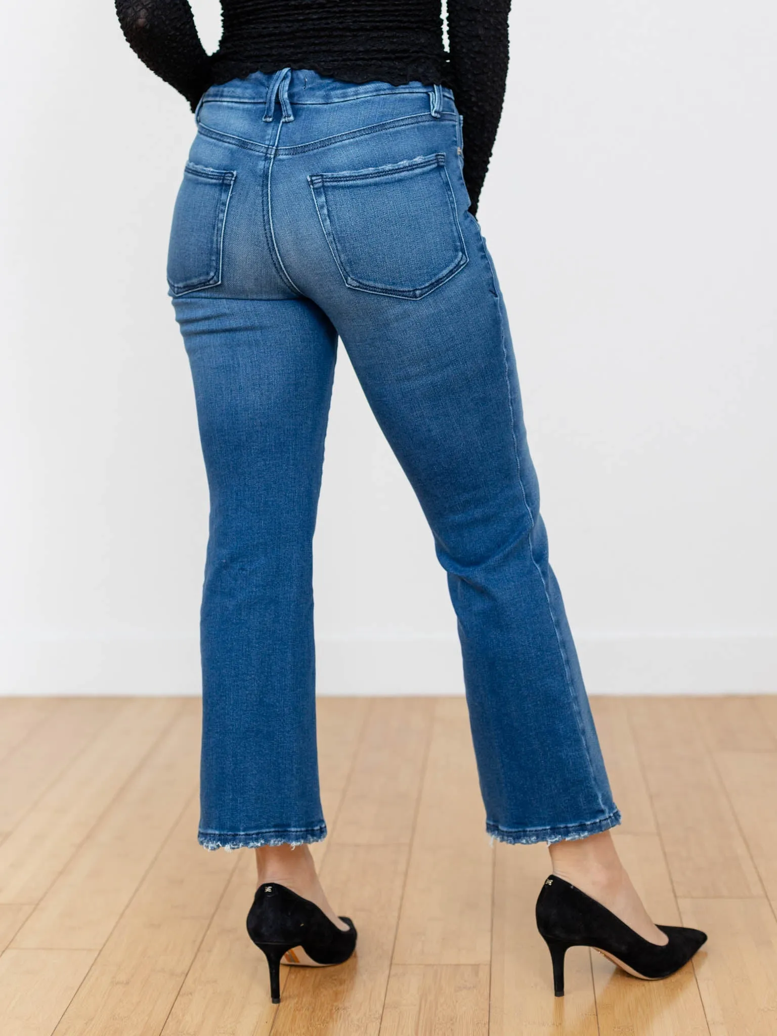 Good American Soft Tech Good Legs Cropped Mini Boot
