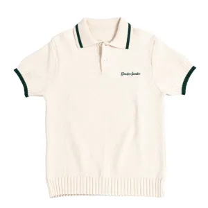 Goodies Sportive Contrast Knit Polo White