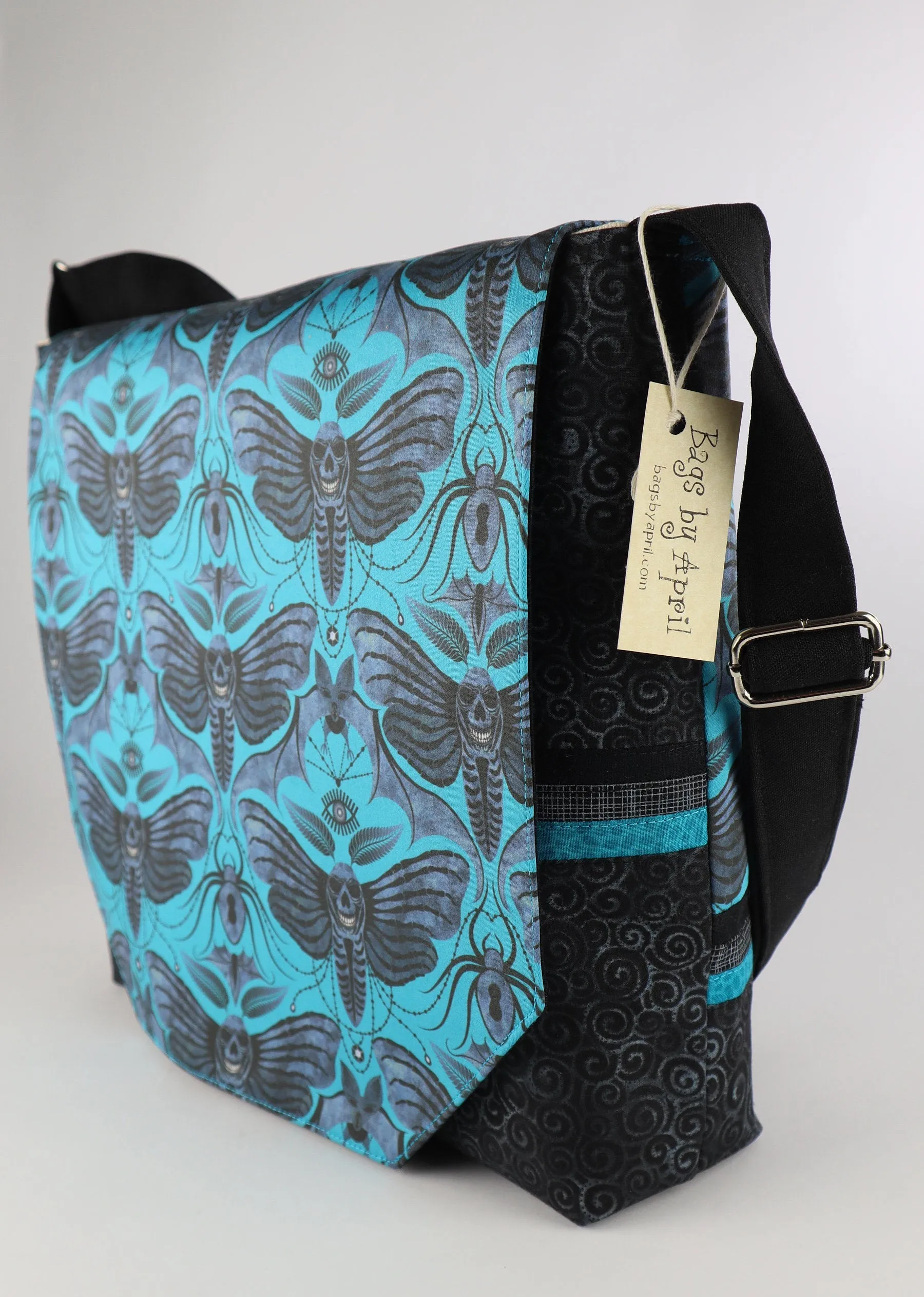 Gothic Death Head Moth Messenger Bag