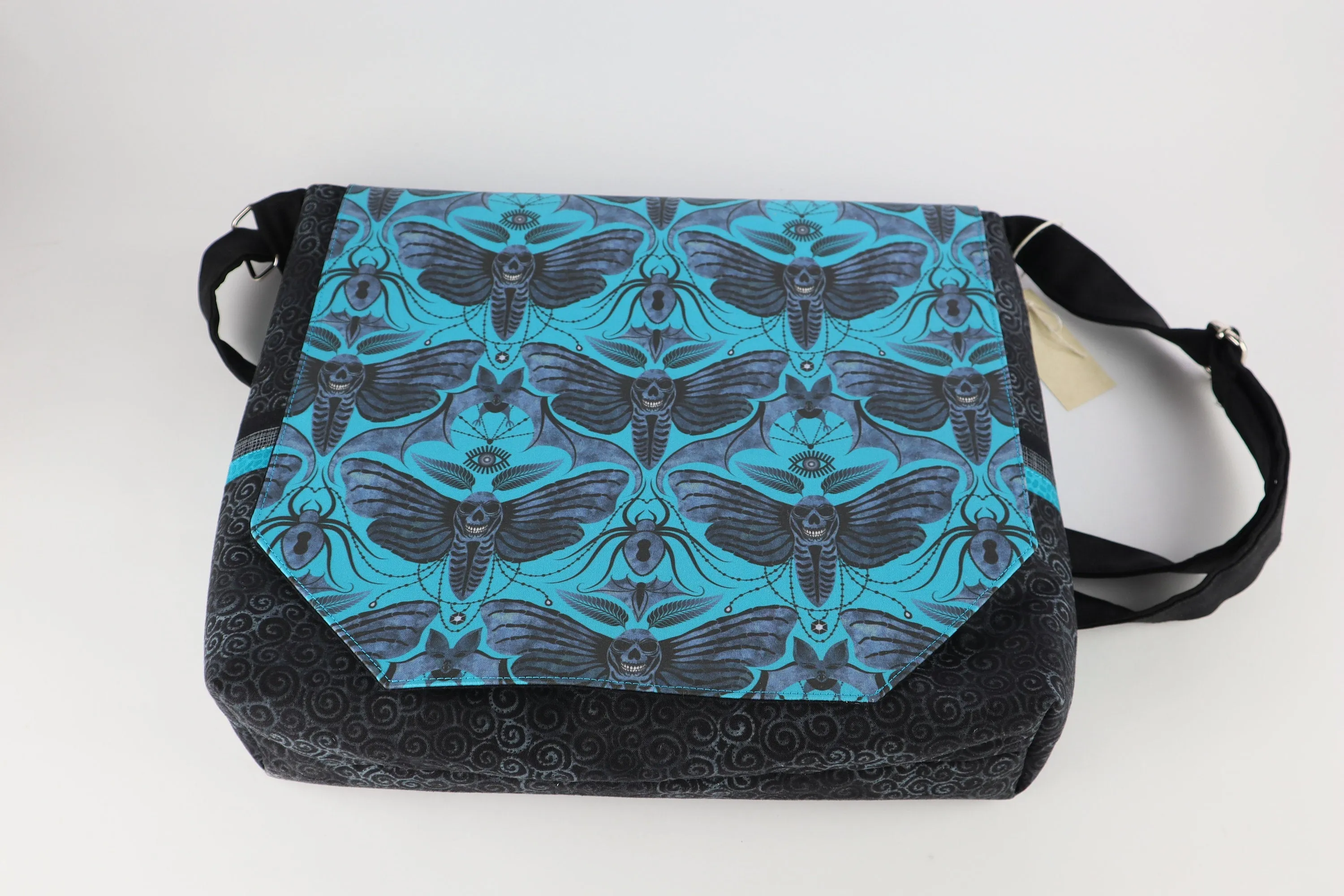 Gothic Death Head Moth Messenger Bag