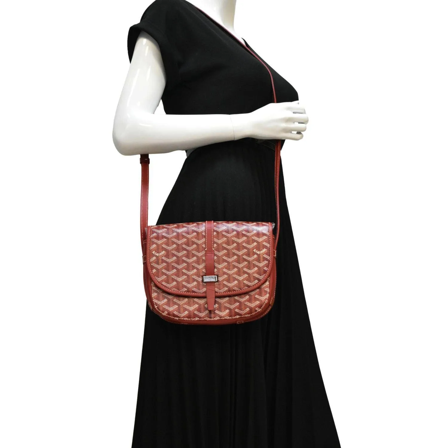 GOYARD Belvedere PM Canvas Messenger Bag Red