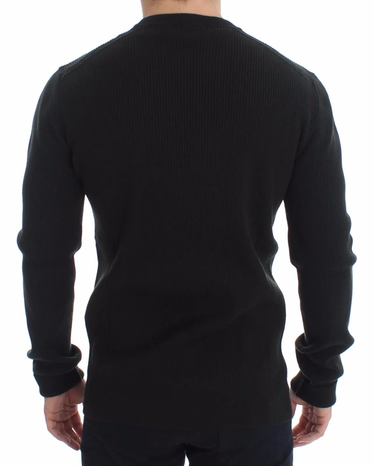 Green Crewneck Wool Sweater Pullover Top
