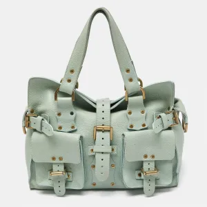 Green Leather Roxanne Satchel