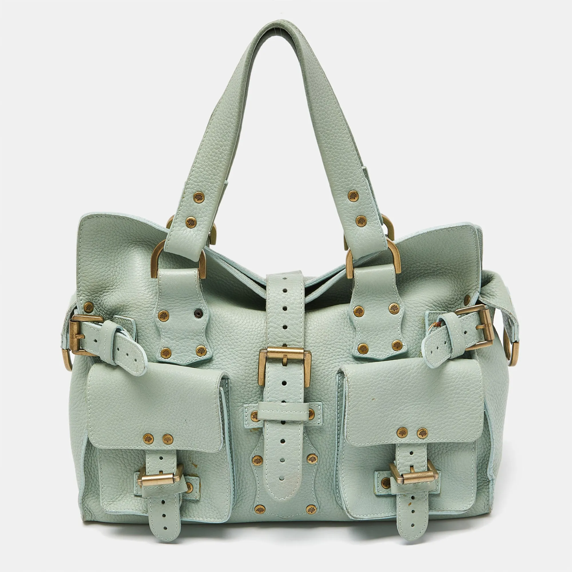 Green Leather Roxanne Satchel