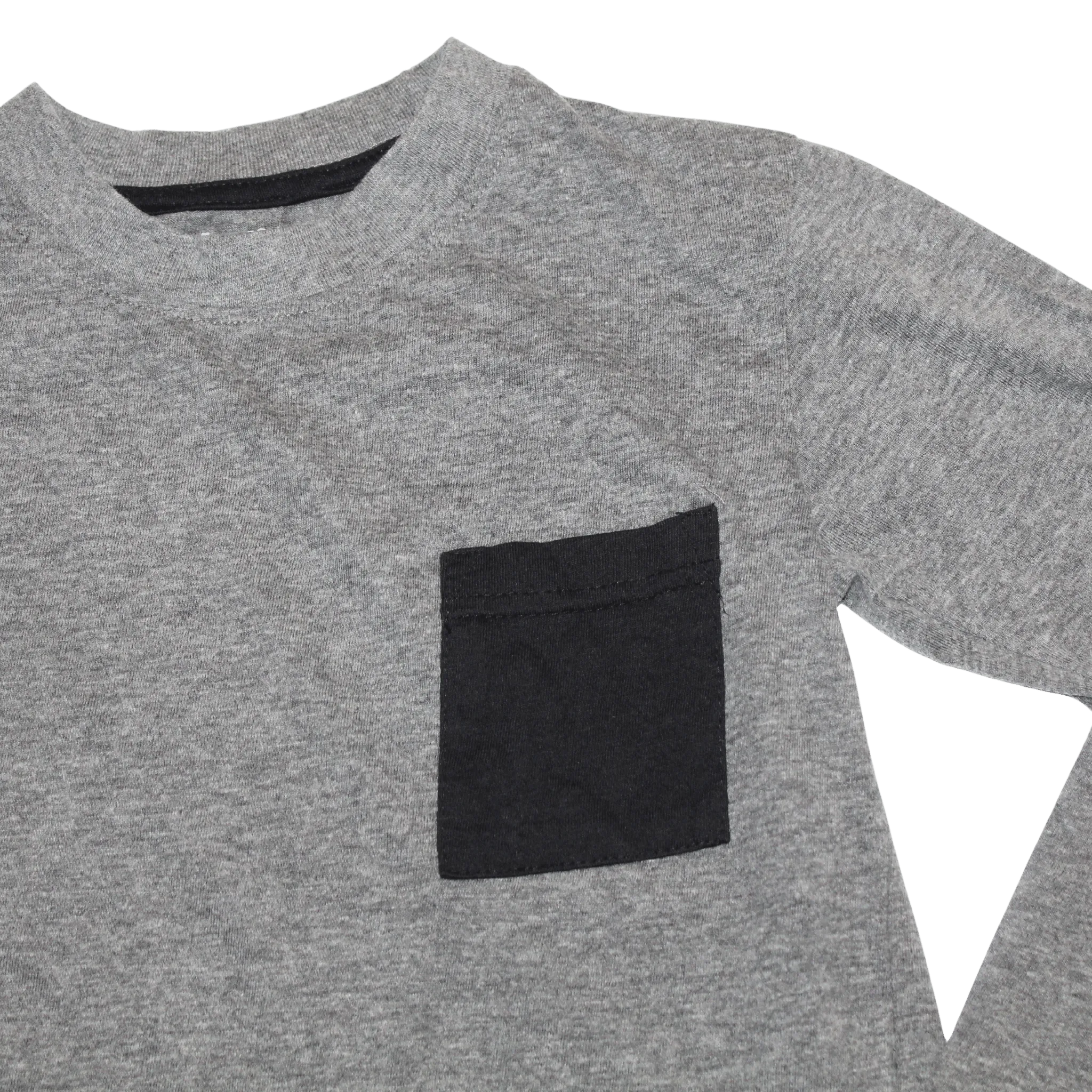Grey Pocket Long Sleeved Top