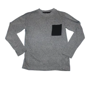 Grey Pocket Long Sleeved Top