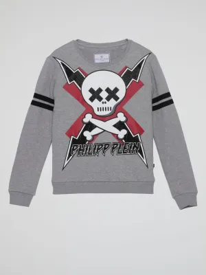 Grey Statement Crewneck Sweatshirt (Kids)