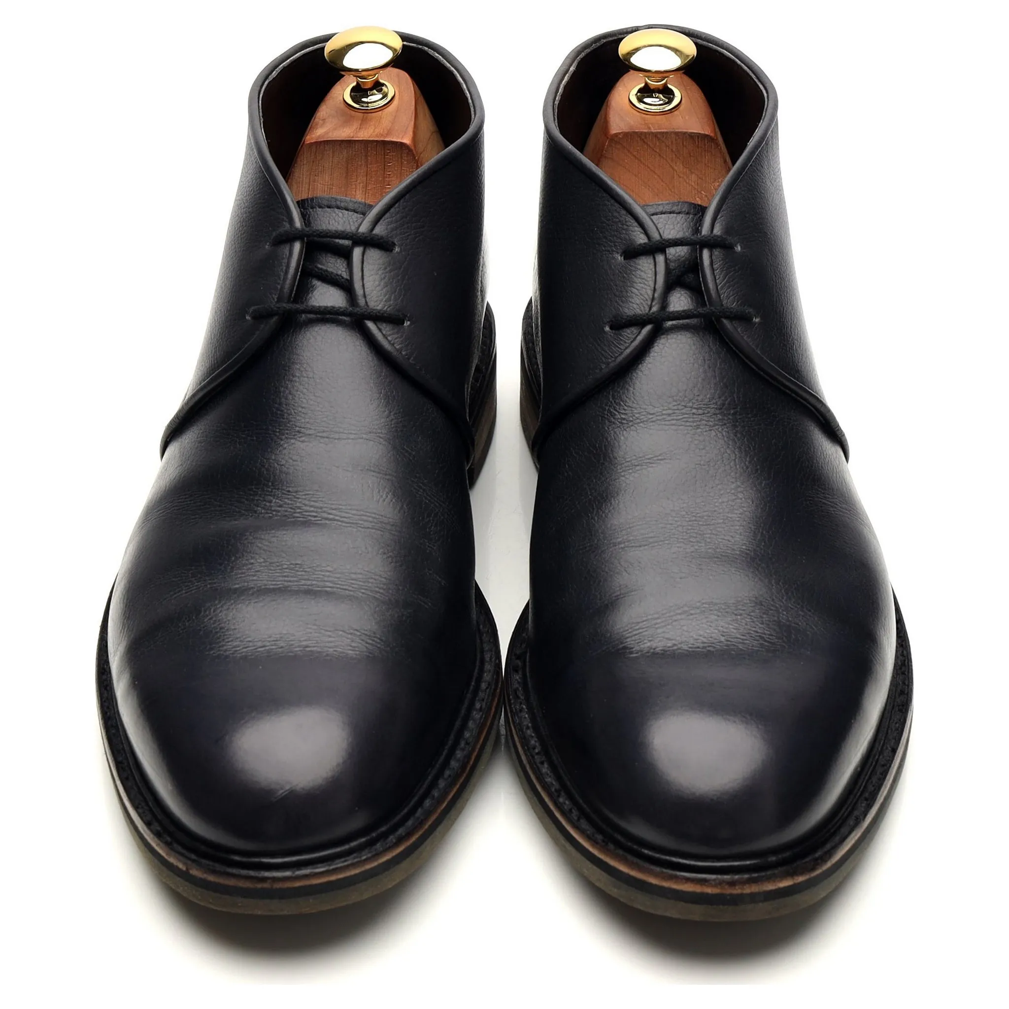 'Grove' Navy Blue Leather Chukka Boots UK 9 E