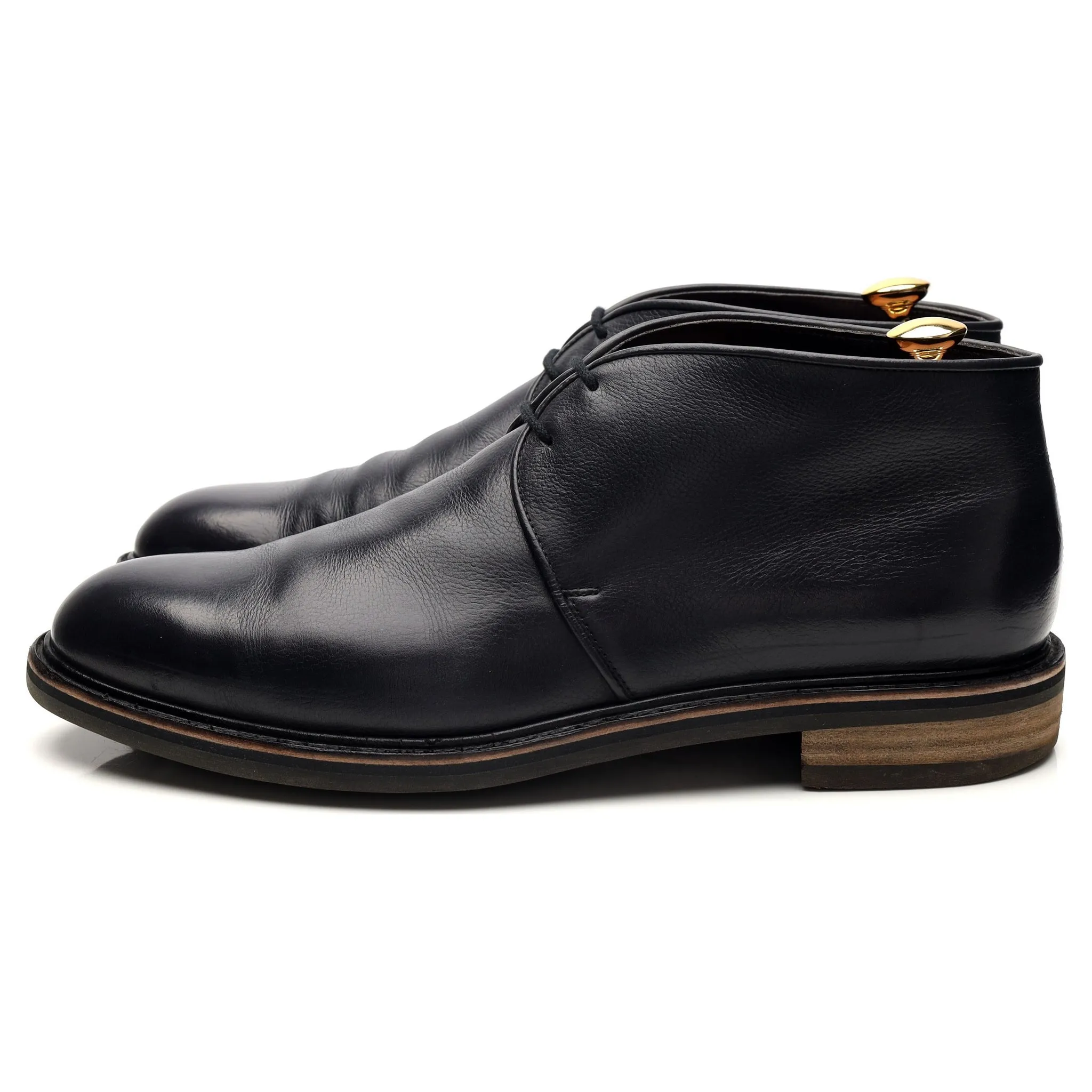 'Grove' Navy Blue Leather Chukka Boots UK 9 E