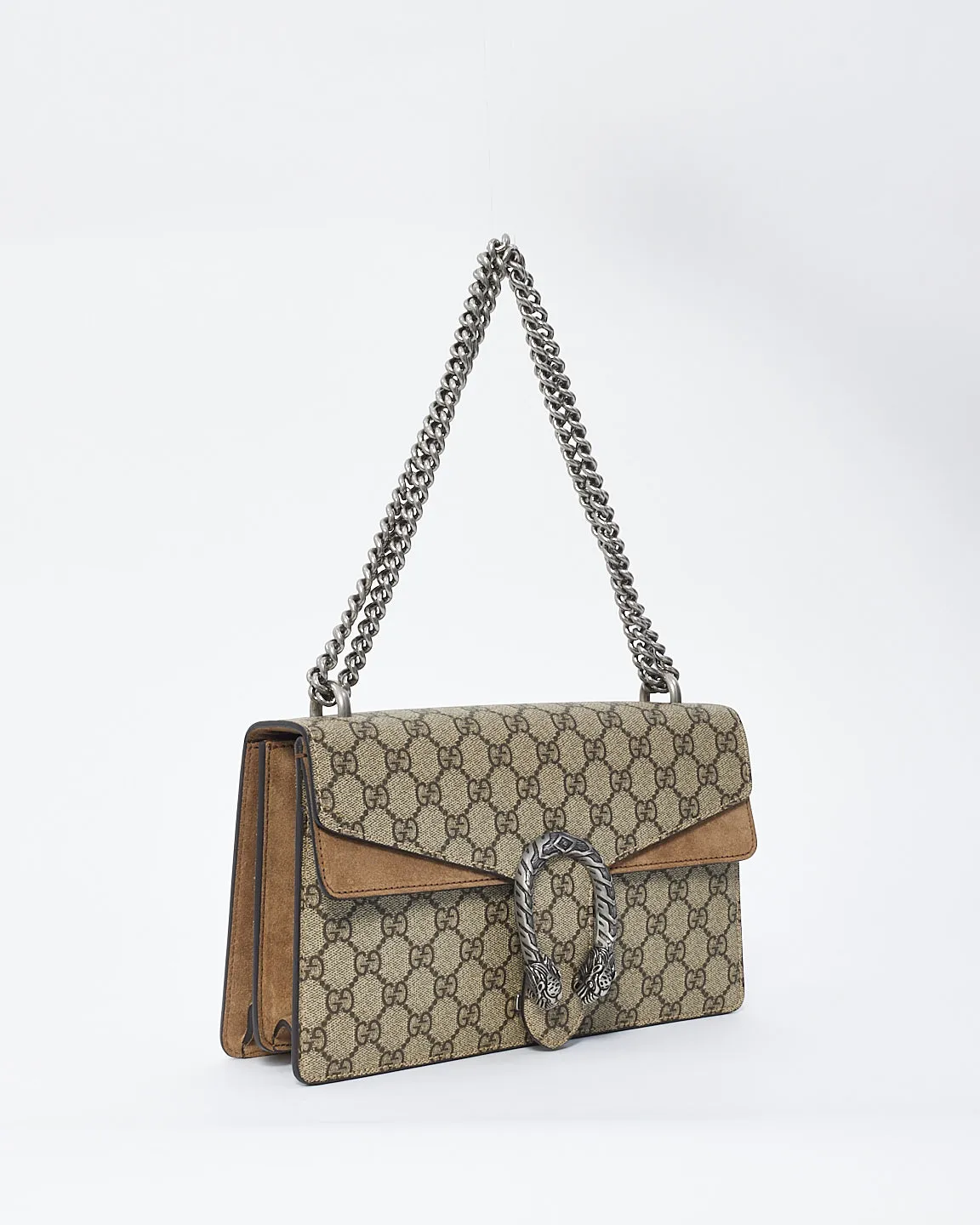 Gucci Beige GG Supreme Canvas Small Dionysus Shoulder Bag