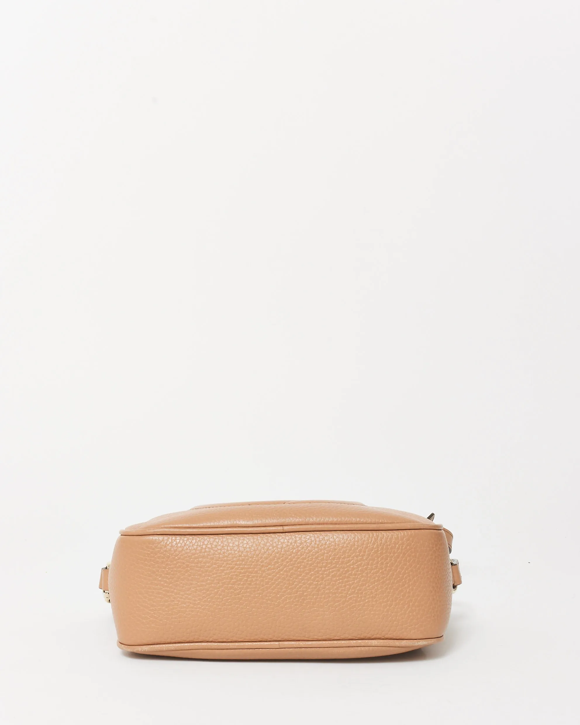 Gucci Beige Leather GG Soho Disco Crossbody Bag