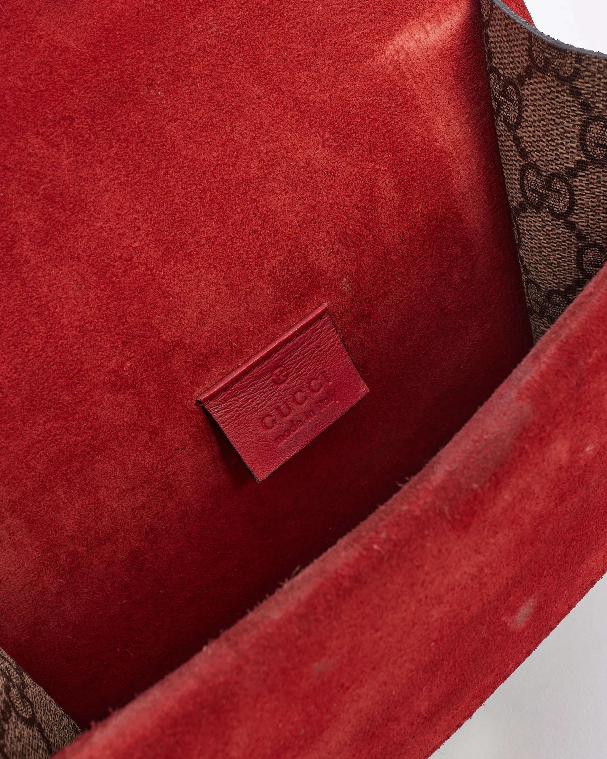Gucci Beige/Red GG Mini Coated Canvas Dionysus Chain Bag