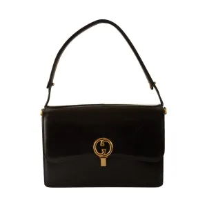 Gucci Black Logo Clasp Shoulder bag