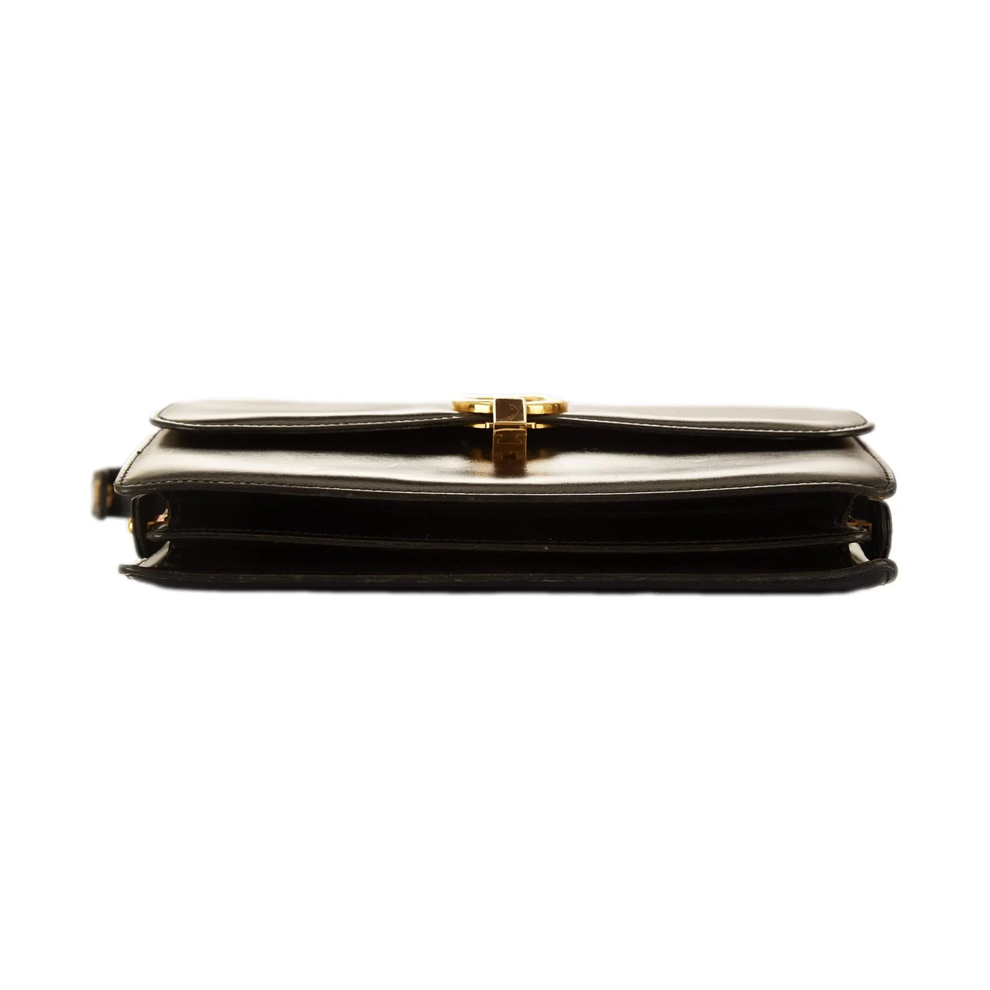 Gucci Black Logo Clasp Shoulder bag