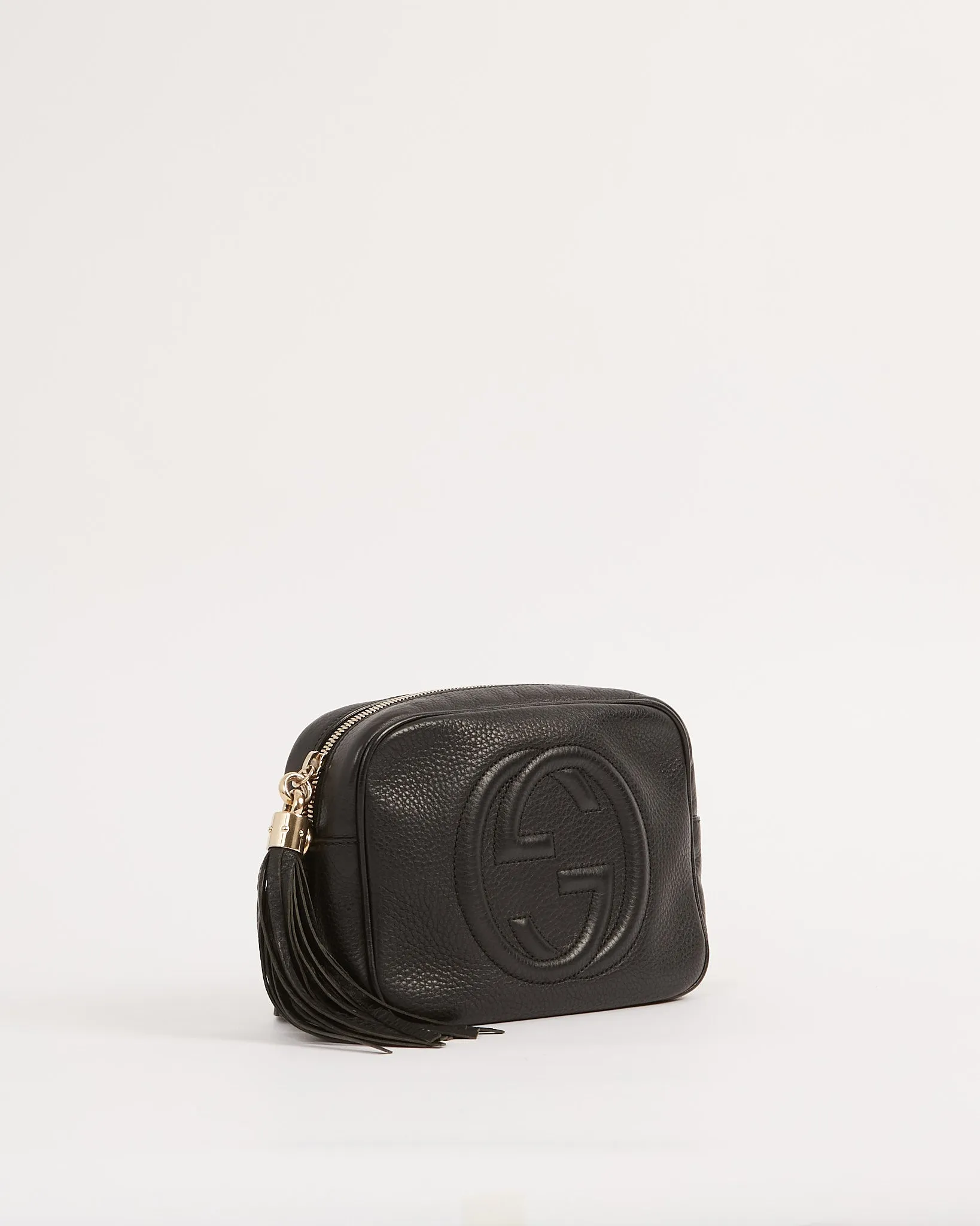 Gucci Black Pebbled Leather Disco Soho Crossbody Bag