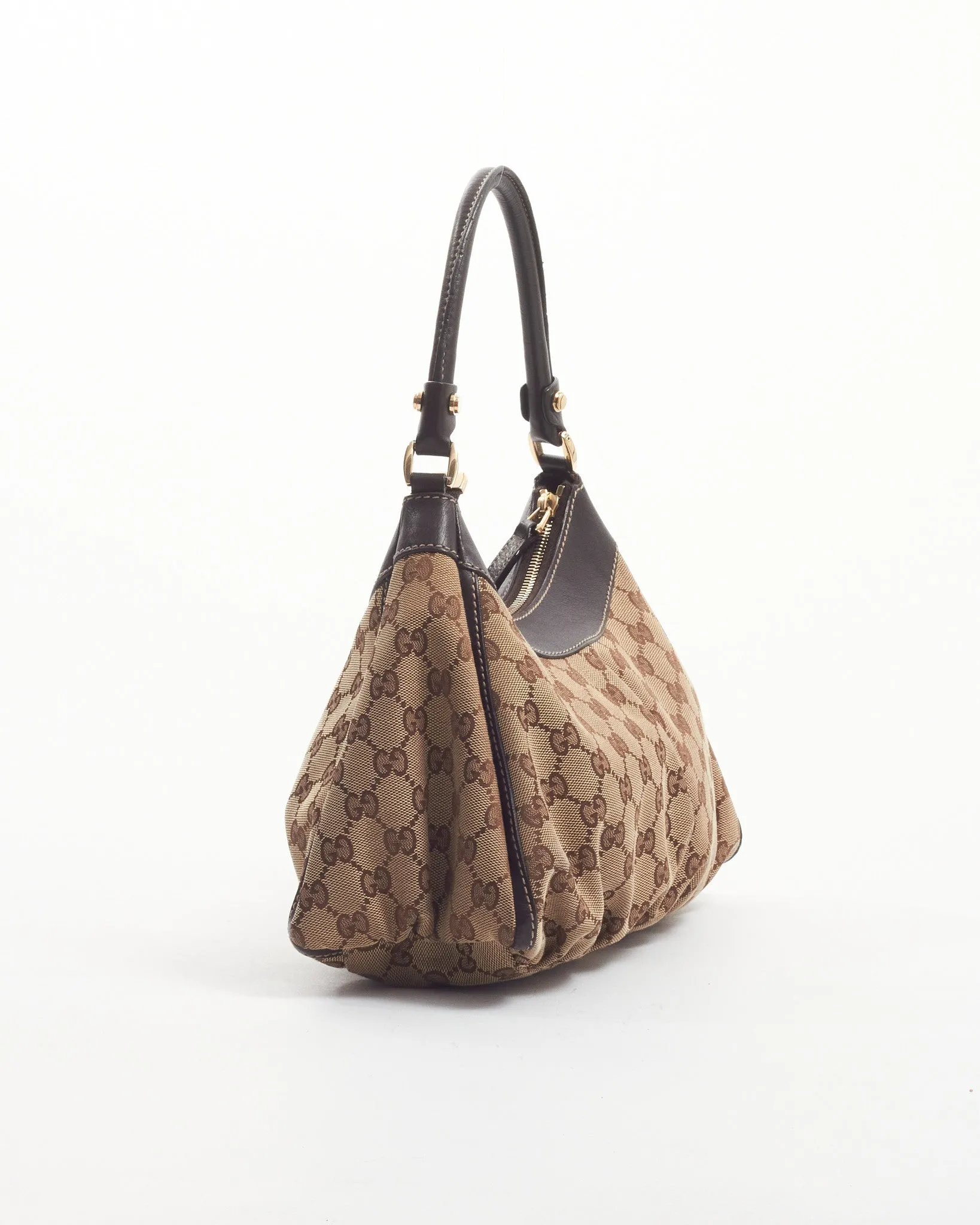 Gucci Brown Canvas Abbey D Ring Shoulder Bag