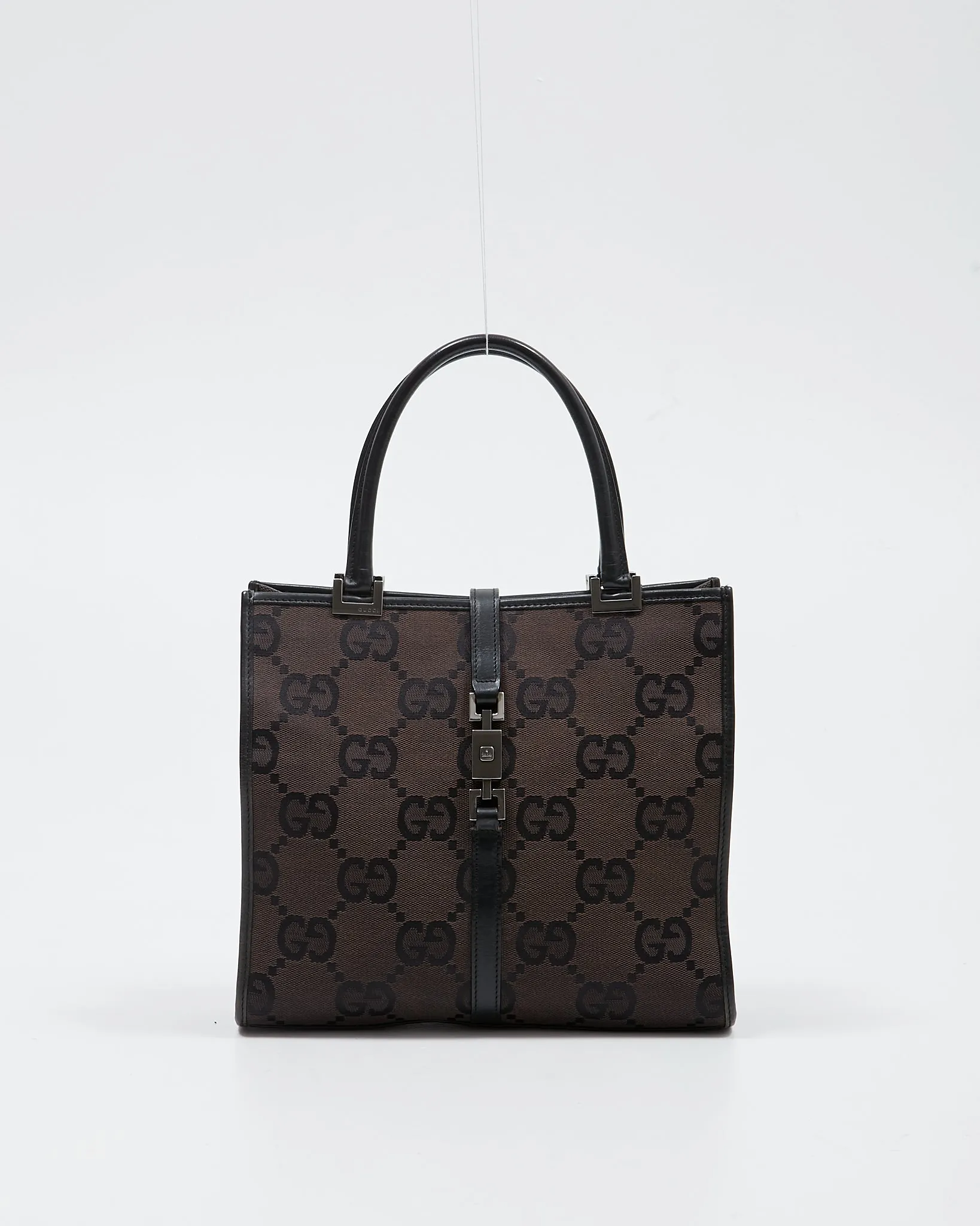 Gucci Brown Canvas GG Jackie Tote Bag