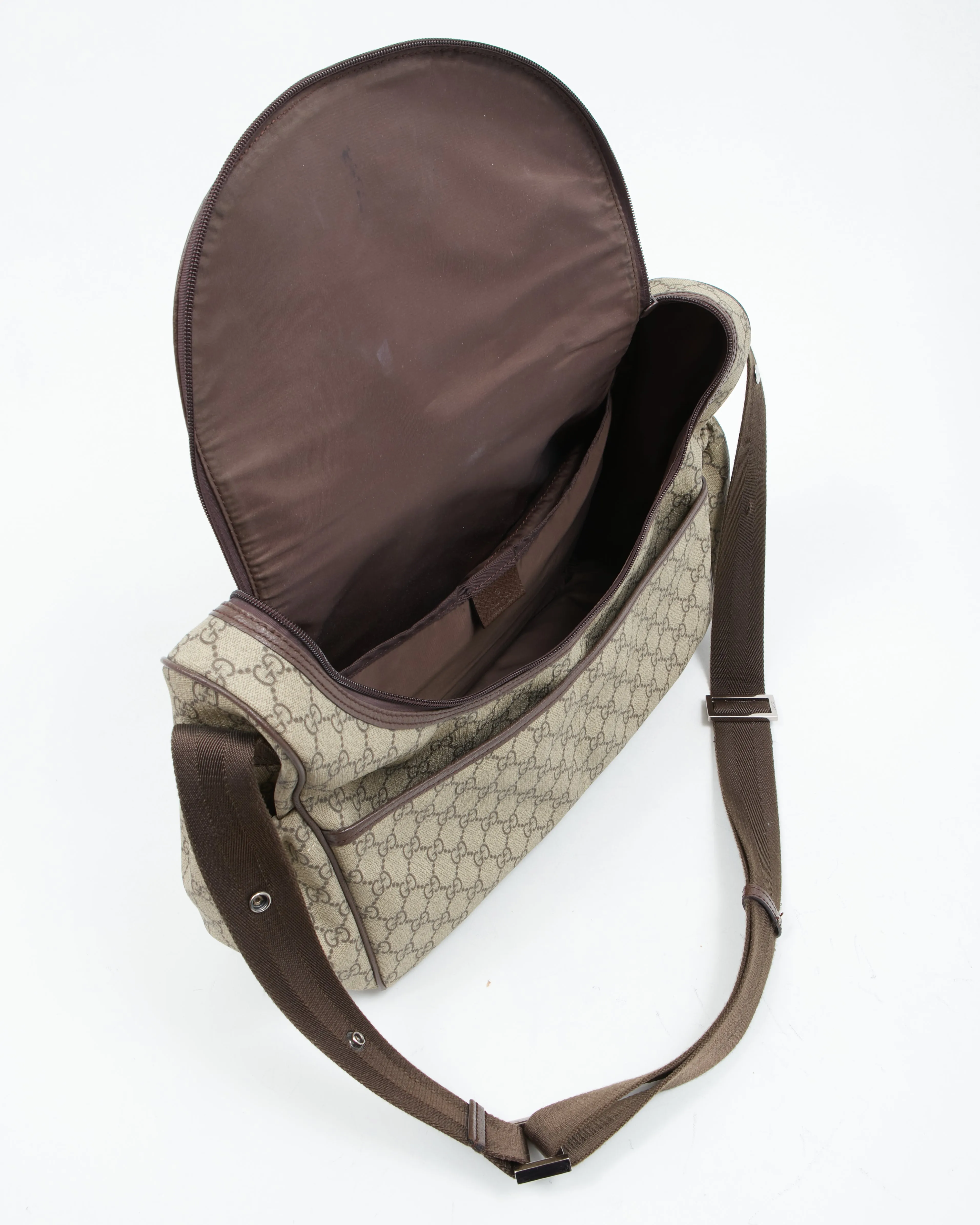 Gucci Brown GG Supreme Coated Canvas Diaper Bag