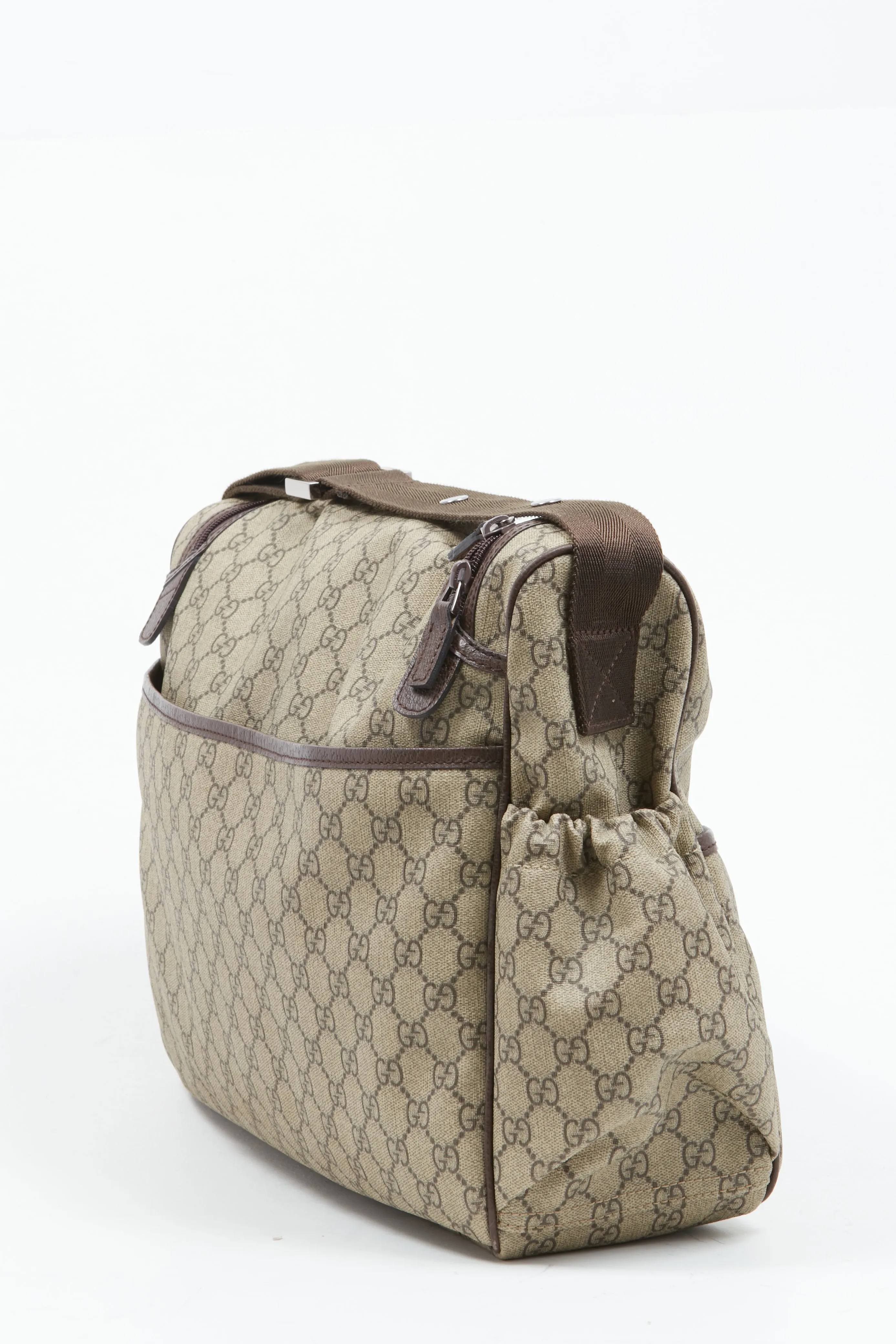Gucci Brown GG Supreme Coated Canvas Diaper Bag