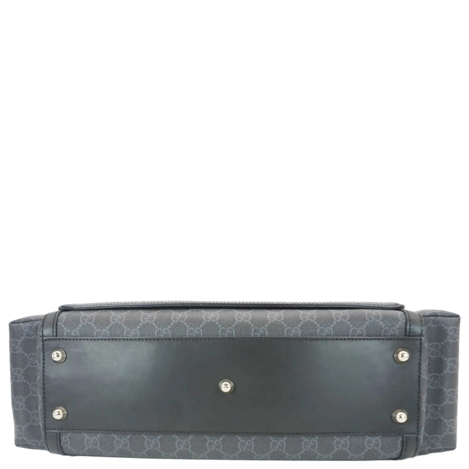 GUCCI Diaper GG Supreme Canvas Messenger Bag Black 495909