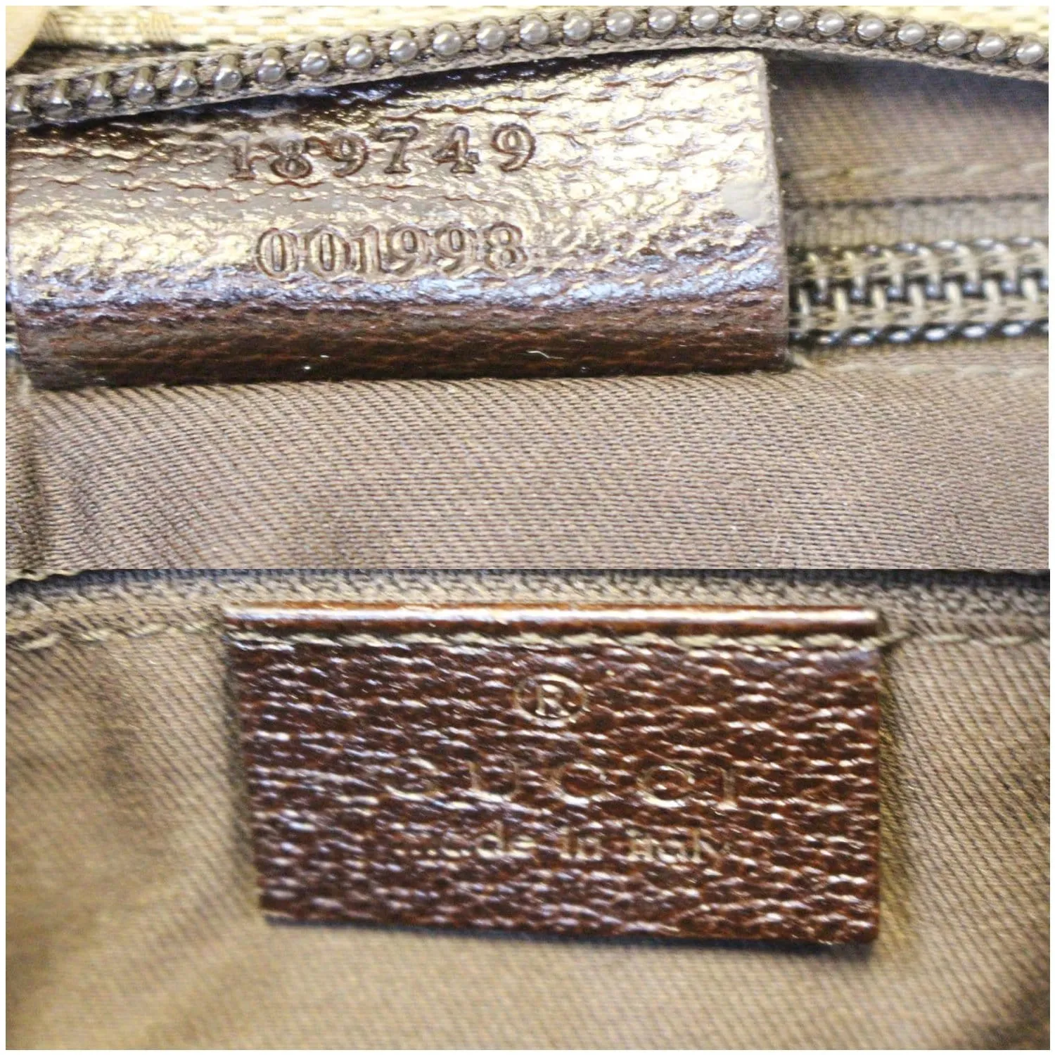 GUCCI GG Canvas Web Shoulder Crossbody Bag Beige 189749