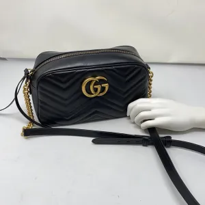 Gucci GG Marmont Black Small Matelasse Shoulder Bag