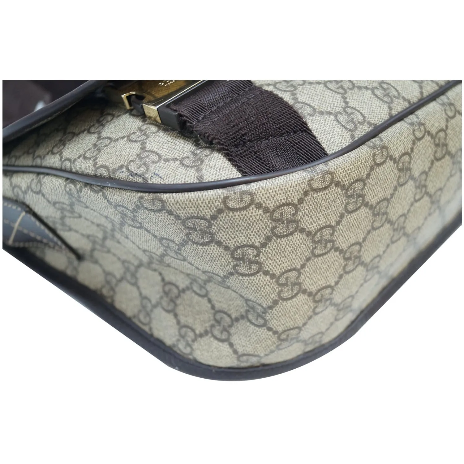 GUCCI GG Plus Canvas Messenger Crossbody Bag Beige 201732