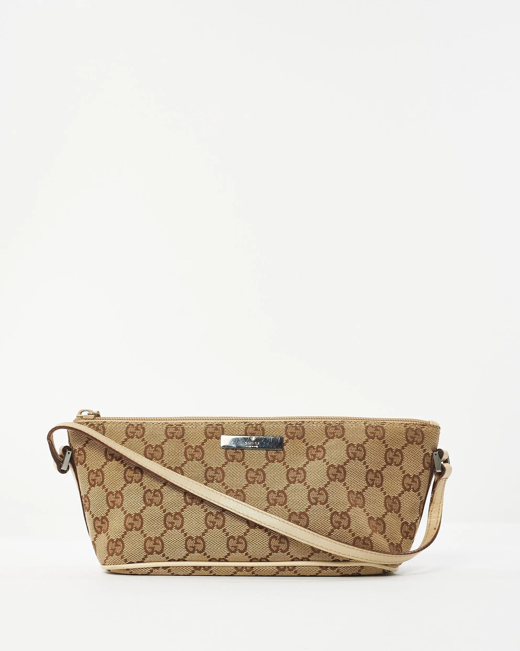 Gucci GG Supreme Canvas Boat Pochette Shoulder Bag