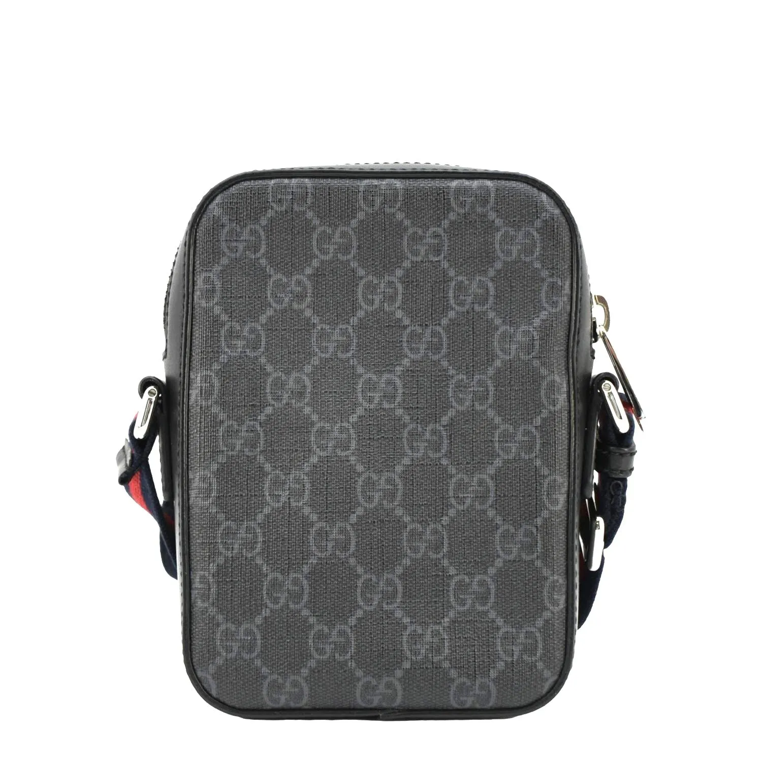 GUCCI GG Supreme Canvas Web Messenger Bag Black 598103