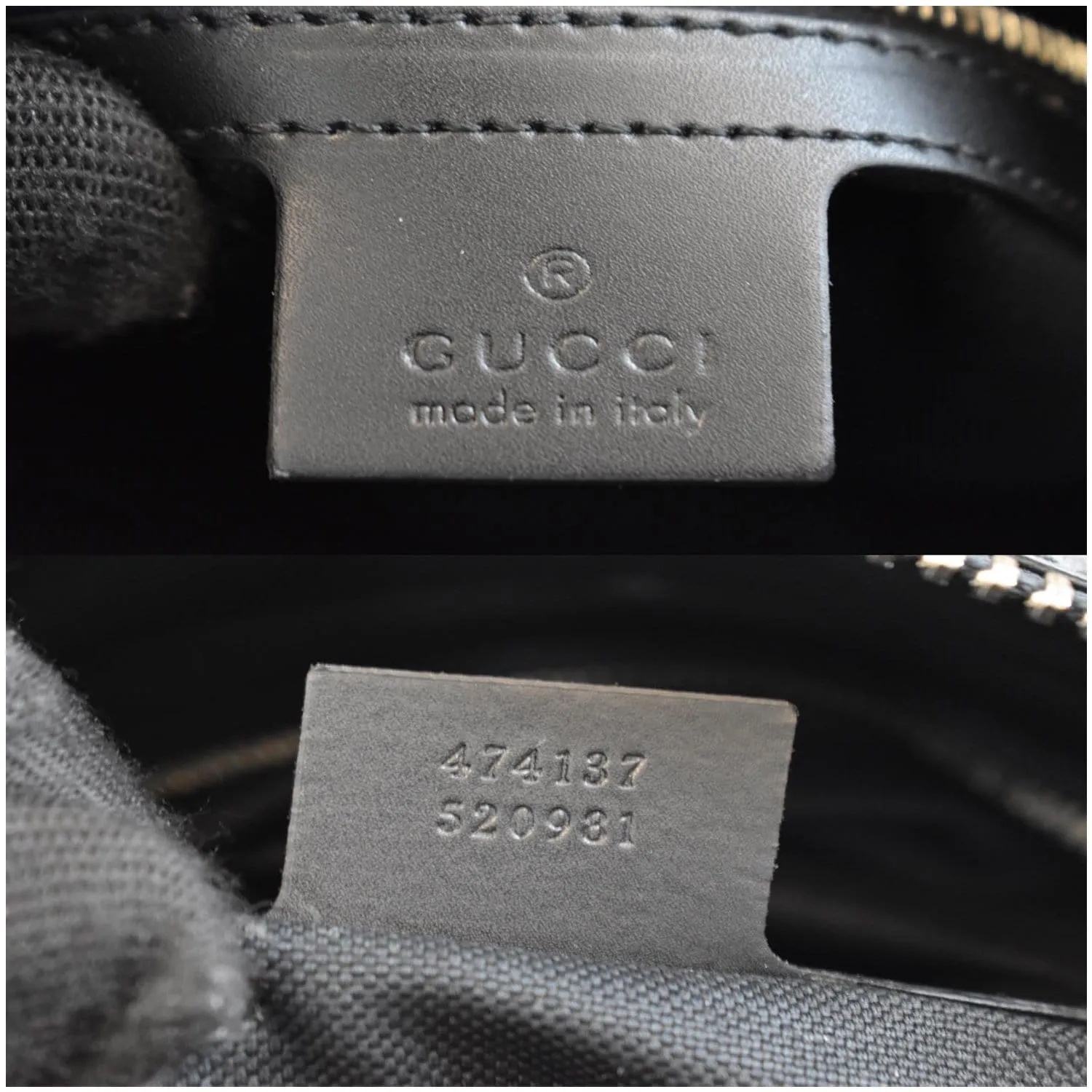 GUCCI GG Supreme Square Messenger Bag Black 474137