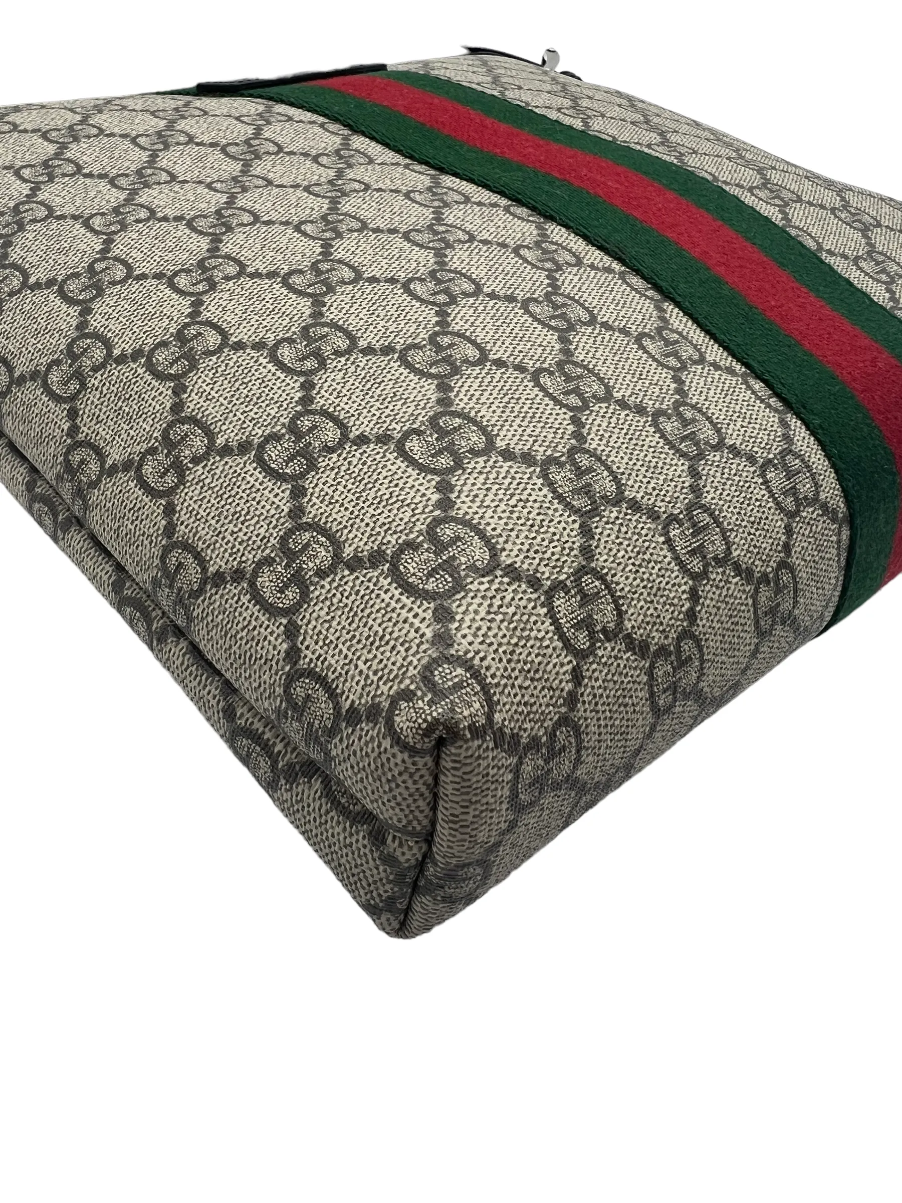 Gucci GG Supreme Web Stripe Messenger Bag